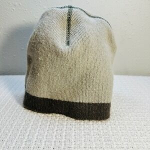 GAP Kids Beanie Hat Gray Brown Knit Wool Blend Winter Warm
